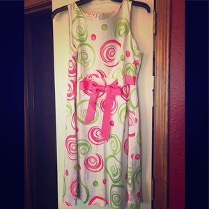 Very fun dress with pink ribbon sash